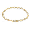 egirl Classic Sincerity Pattern 4mm Bead Bracelet- Gold
