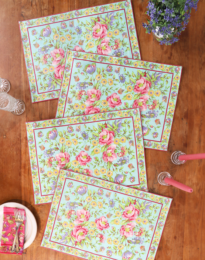 Penny's Patio Aqua Placemats Set of 4