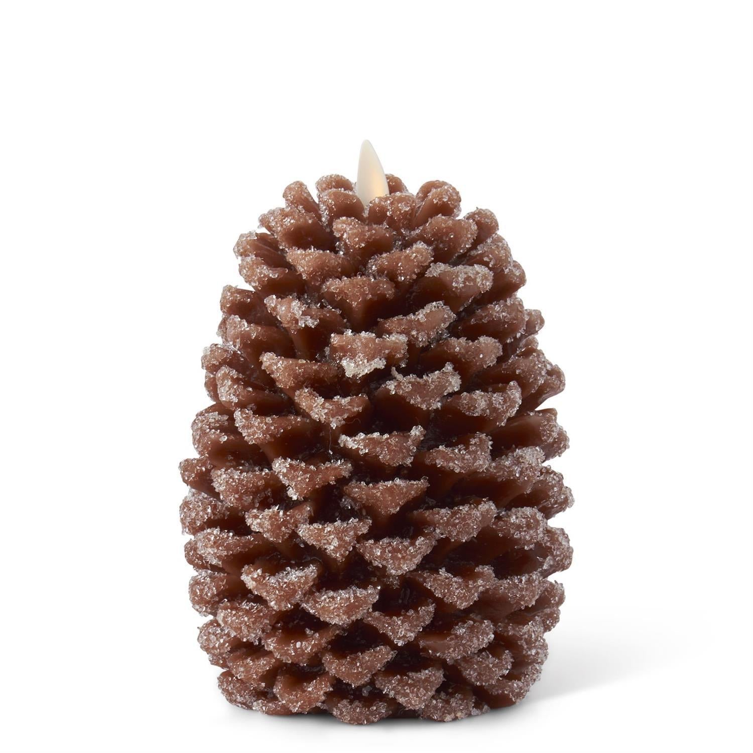 Snowy Pinecone Luminara Candle