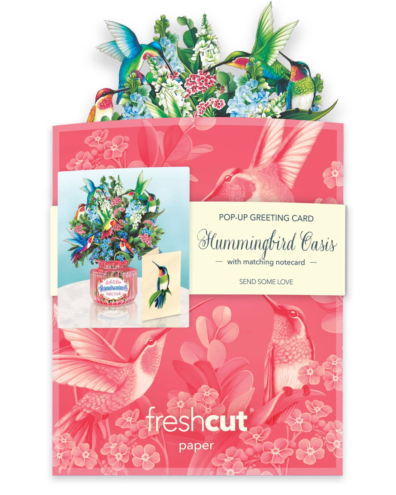 FreshCut Paper Mini Hummingbird Card Pop-Up Greeting