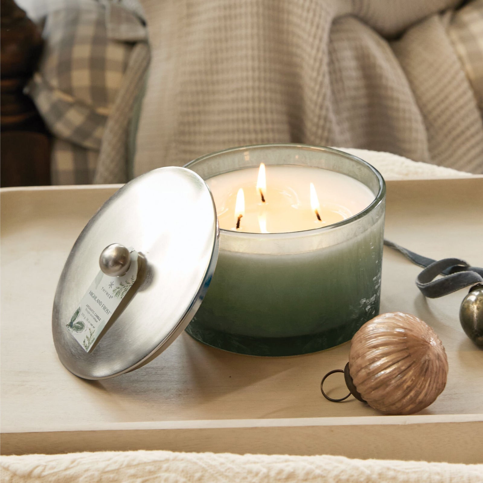 Thymes Highland Frost 3-Wick Candle, view 3