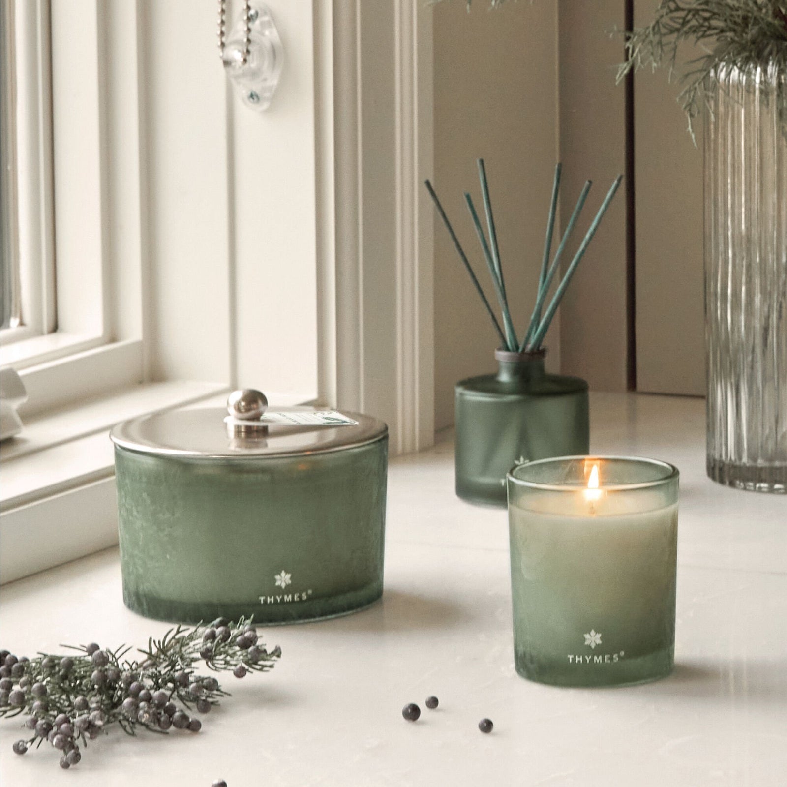 Thymes Highland Frost 3-Wick Candle, view 4