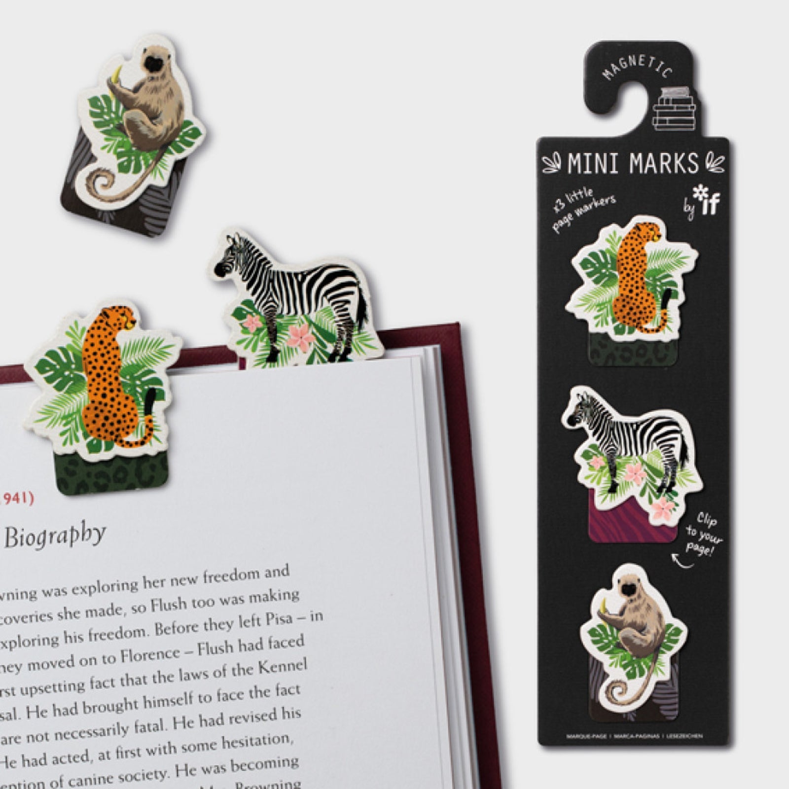 IF Magnetic Mini Mark Bookmarks - Animal