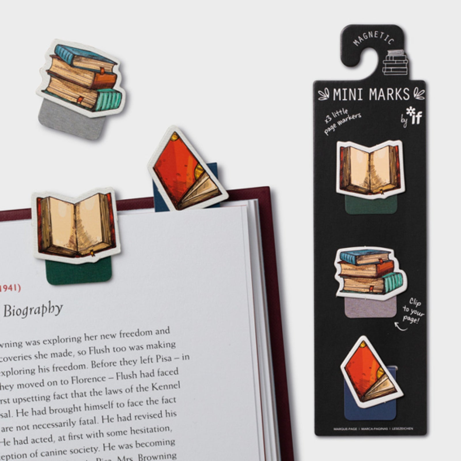 IF Magnetic Mini Mark Bookmarks - Books