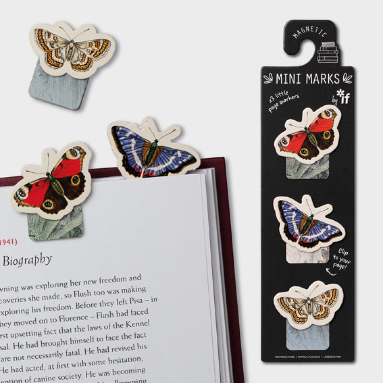 IF Magnetic Mini Mark Bookmarks - Butterflies