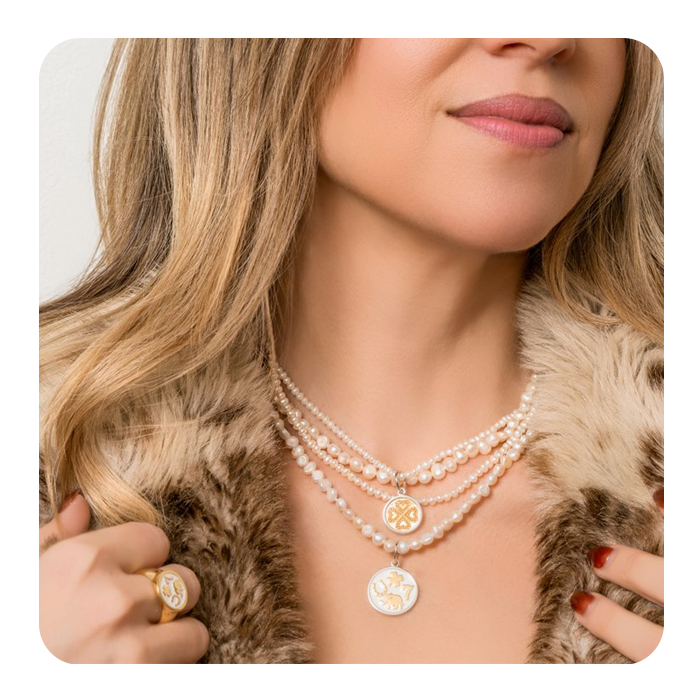 Choker Petite Pearl Nugget 4mm 16"