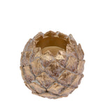 Gold Washed Pinecone Tealight Holder, Short