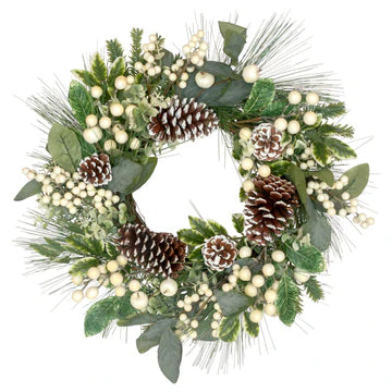 Pinecone/White Berry Wreaths