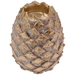 Gold Washed Pinecone Tealight Holder, Tall