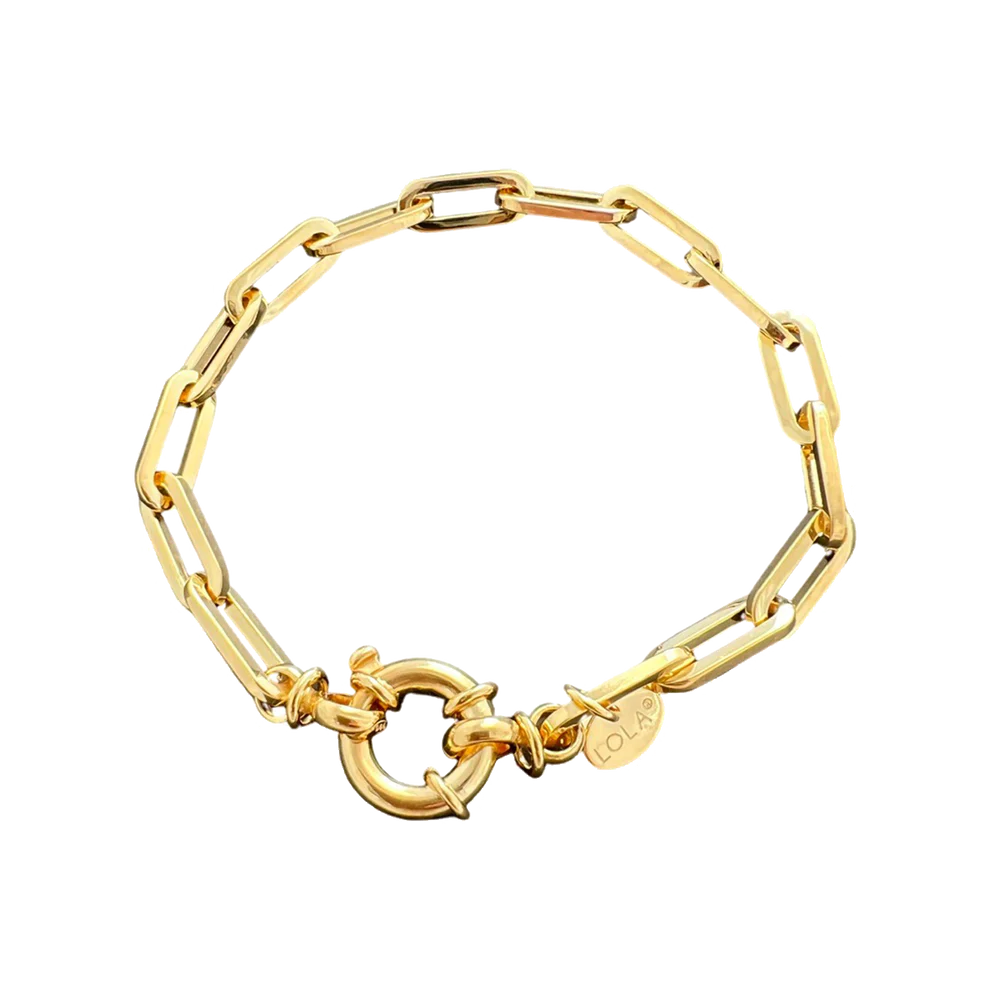 Oval 5.2mm Gold Bracelet