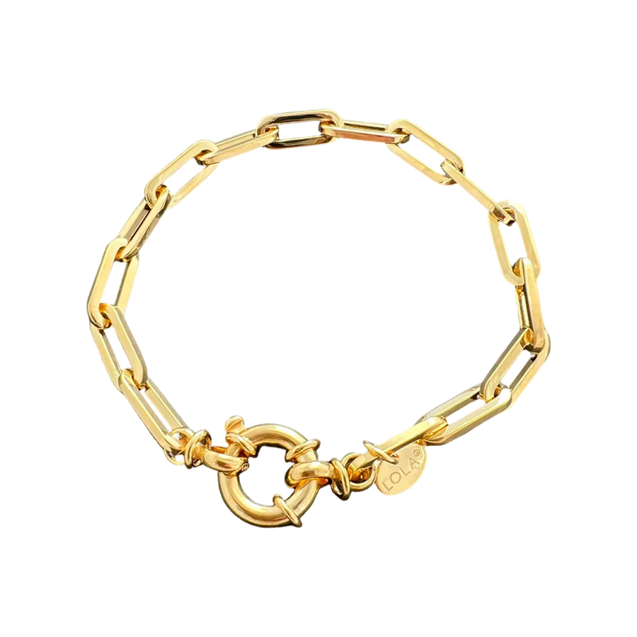 Oval 5.2mm Gold Bracelet