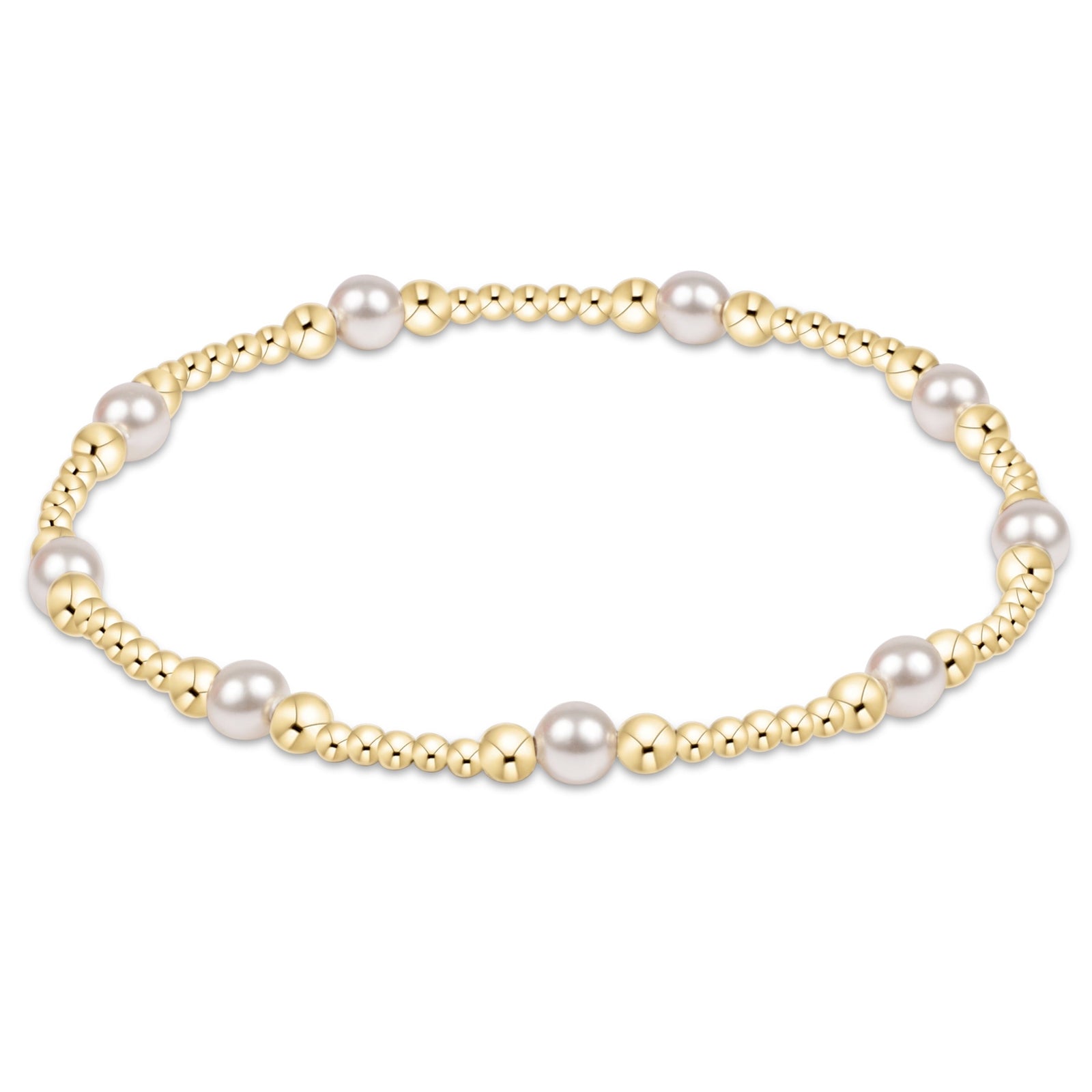 E Newton Classic Purpose 4mm Bead Bracelet - Pearl