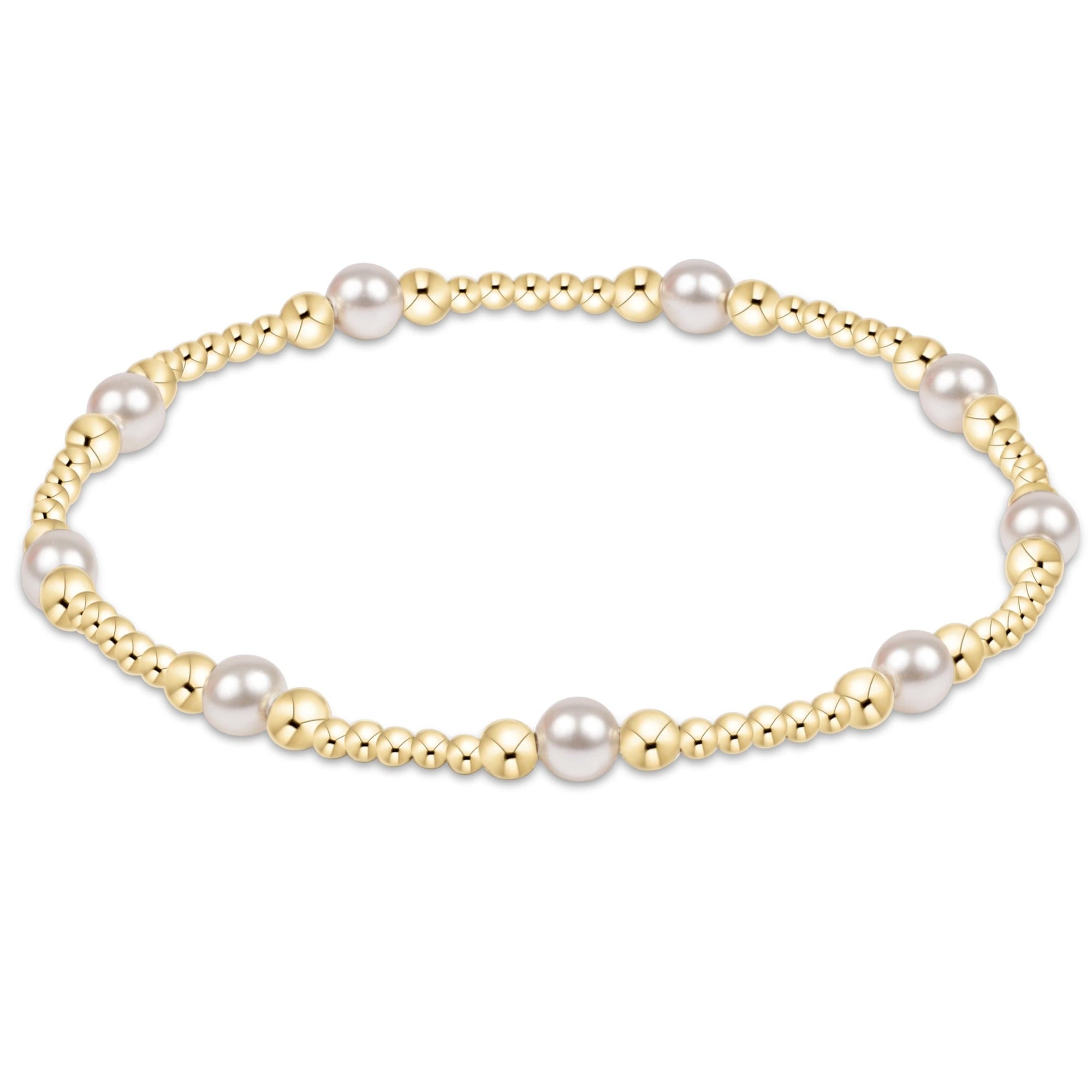Classic Purpose 4mm Bead Bracelet - Pearl