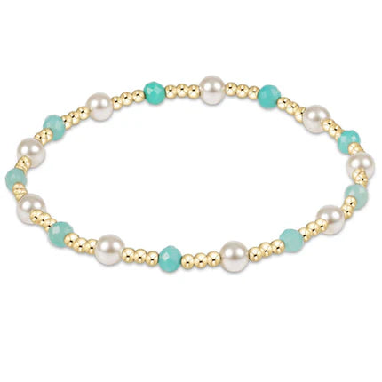 Pearl Sincerity- 4mm Gem Bracelet - Amazonite