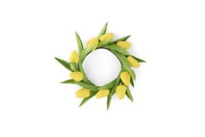 Tulip Candle Ring- Yellow