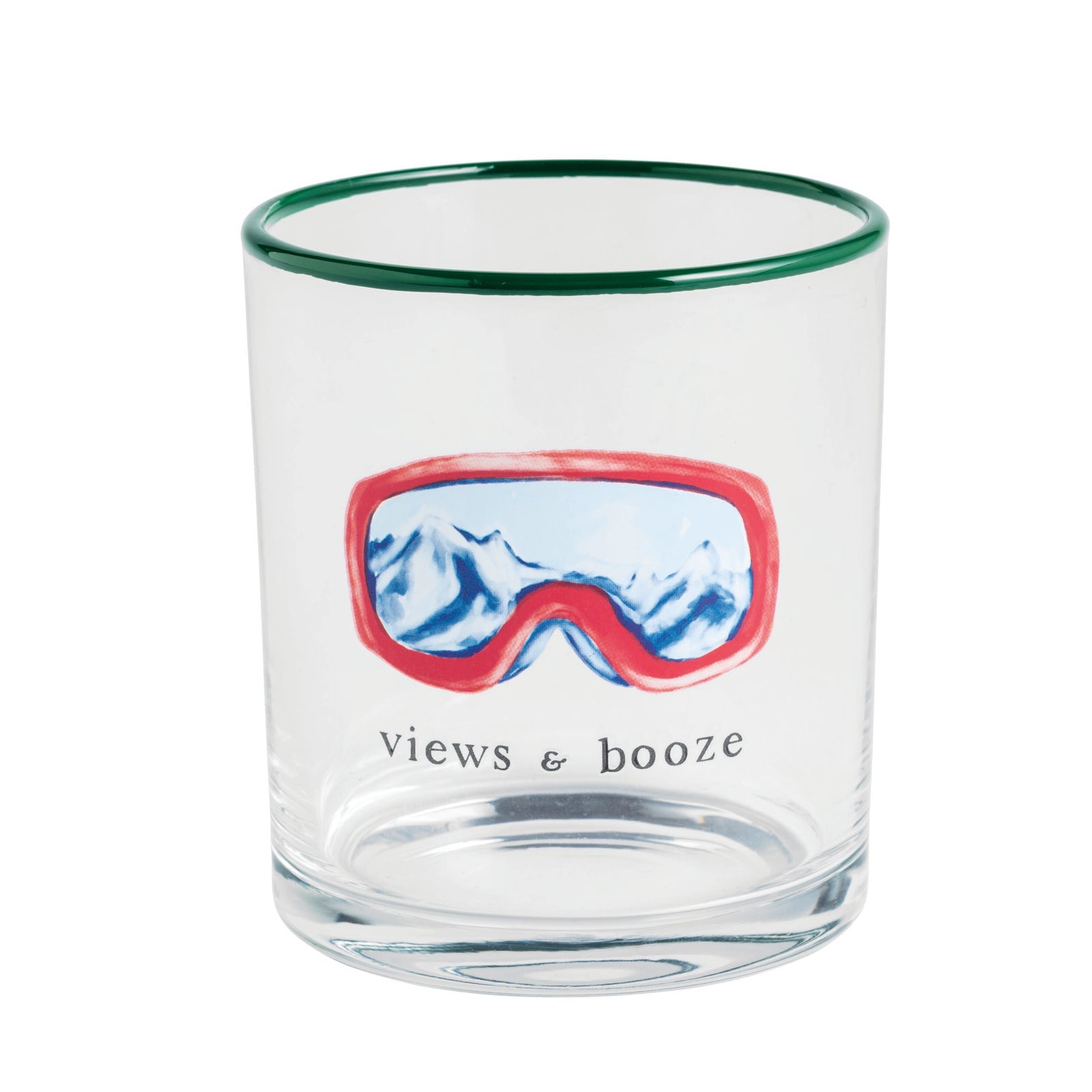 Views and Booze Ski DOF Glass