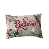 Embroidered Pillow "Believe"