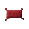 Knit Lumbar Pillow- Red