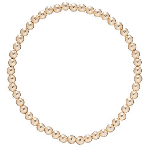 Classic gold 4mm bead bracelet - Fab Vila