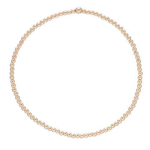 Classic Gold 2mm bead bracelet - Fab Vila