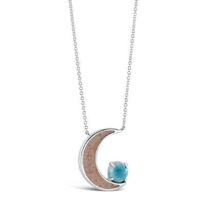 Blue Moon Necklace- Larimar & Sand