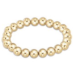 E Newton Classic gold 8mm bead bracelet