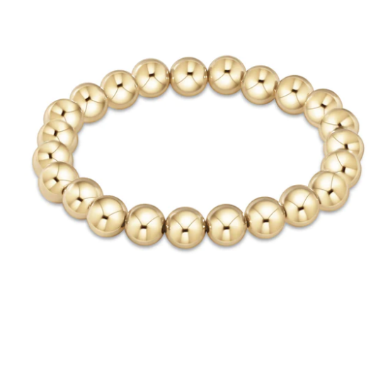 Classic gold 8mm bead bracelet