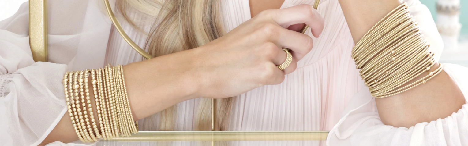 Classic gold 6mm bead bracelet