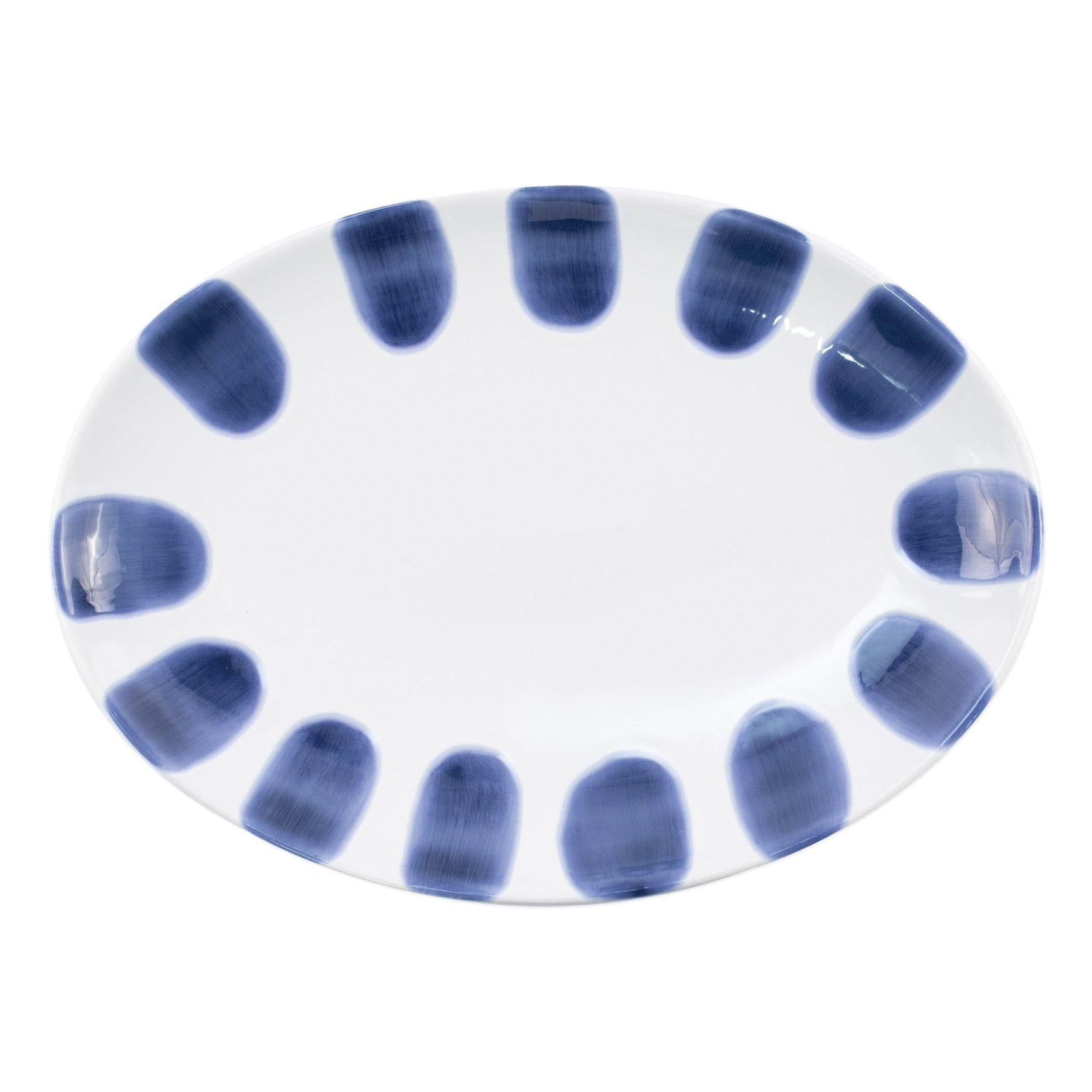 Santorini Dot small Oval Platter - Fab Vila