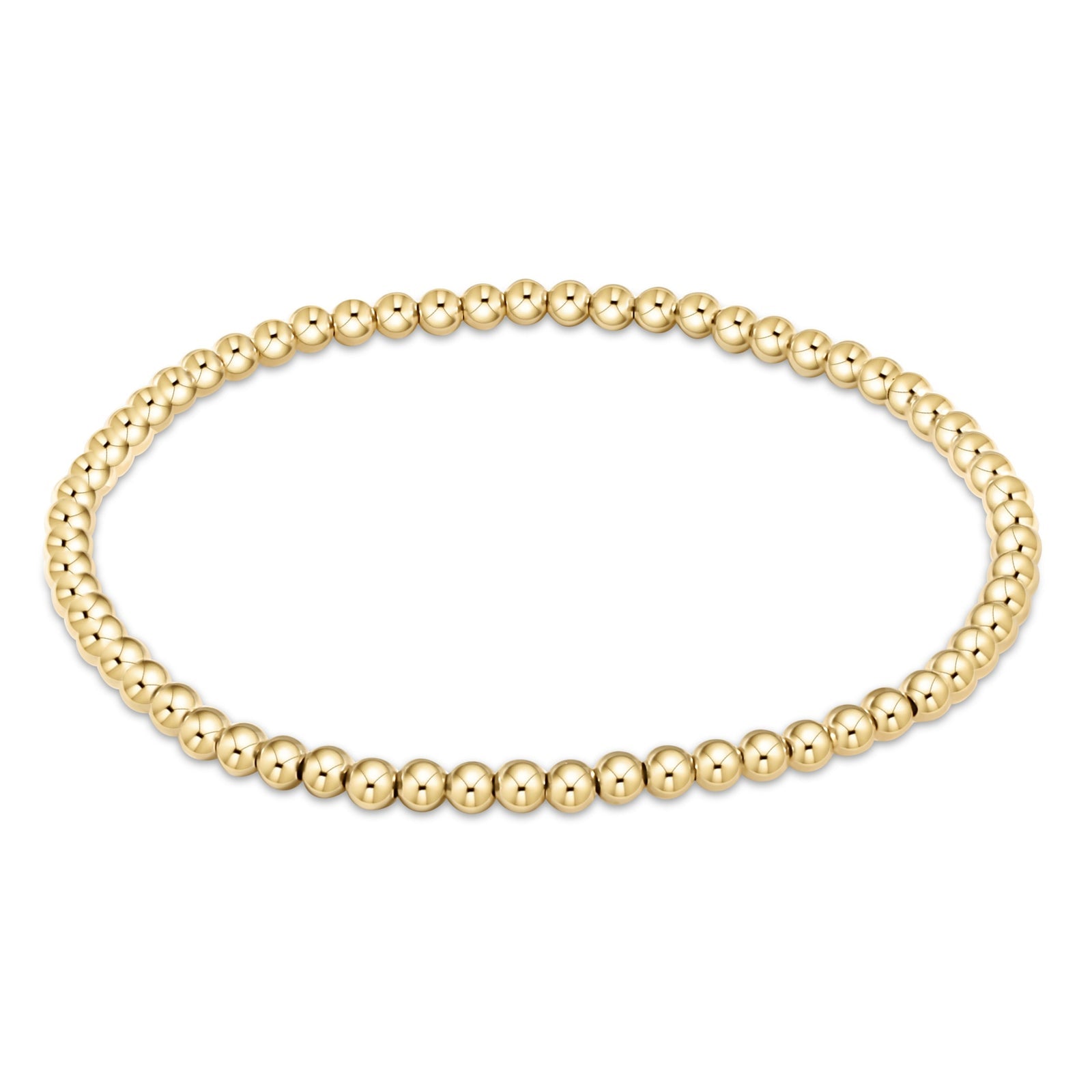 E Newton Classic Gold 3mm bead bracelet