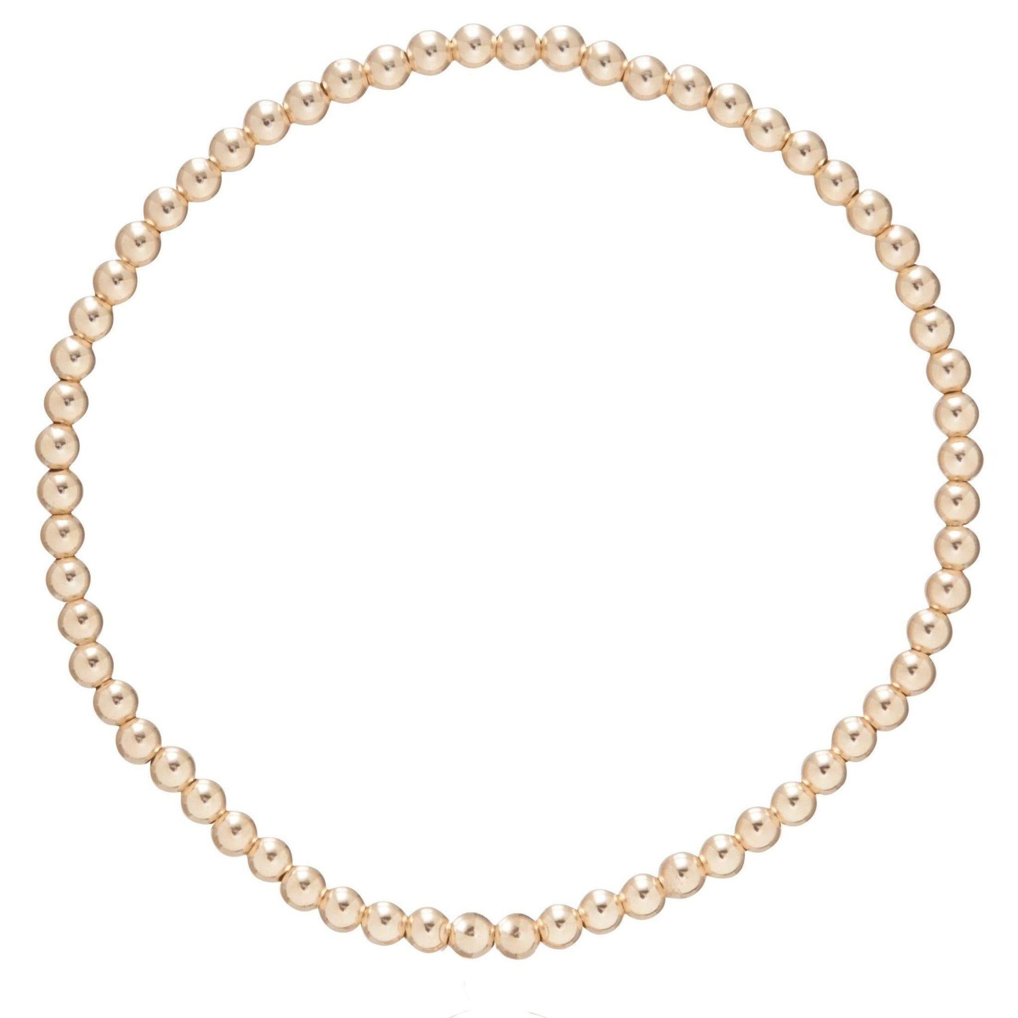 Classic Gold 3mm bead bracelet - Fab Vila