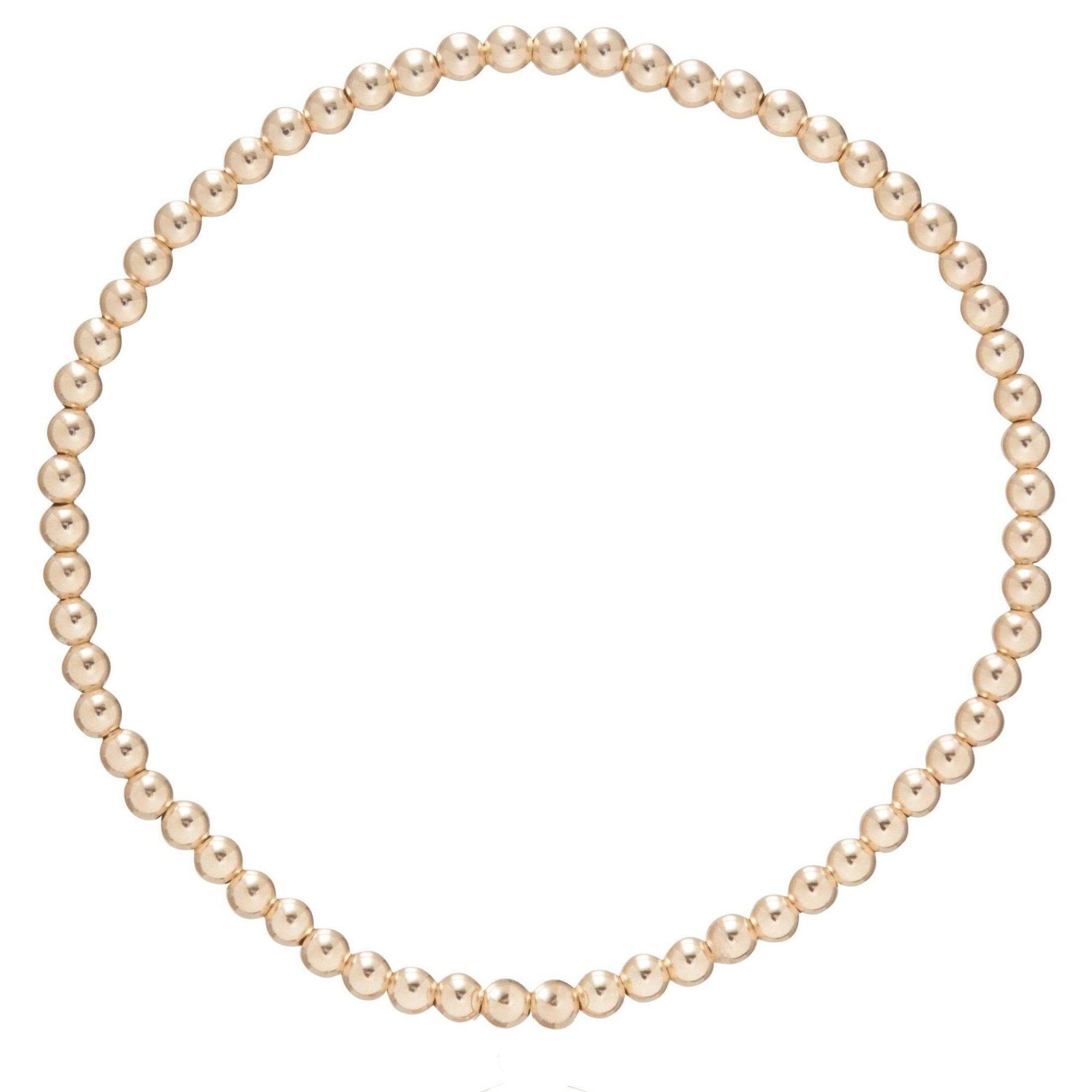 Classic Gold 3mm bead bracelet - Fab Vila