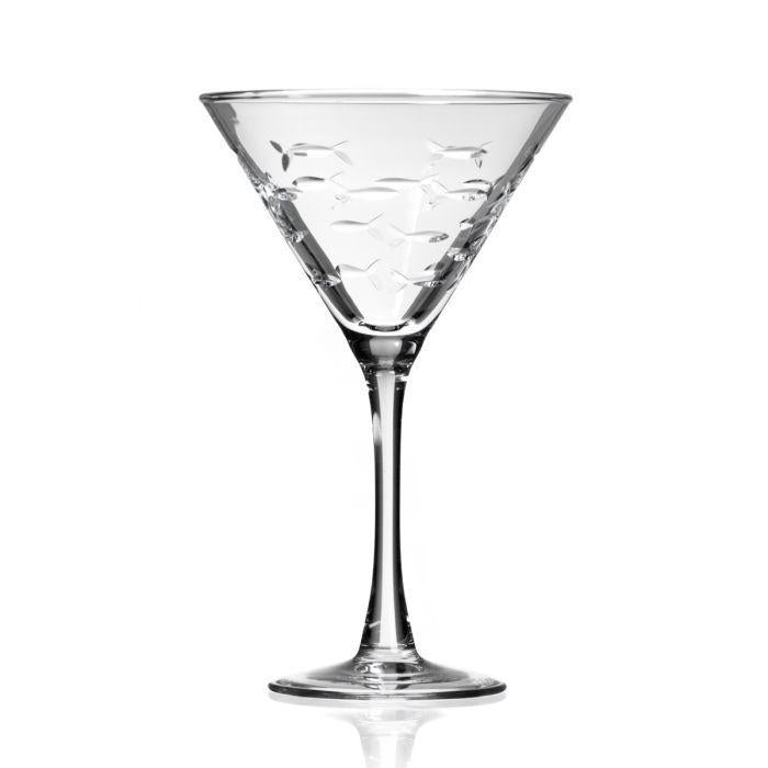 School of Fish Martini  -Set of 4 Glasses - Fab Vila