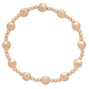 Honesty gold sincerity pattern 6mm bead bracelet - - Fab Vila
