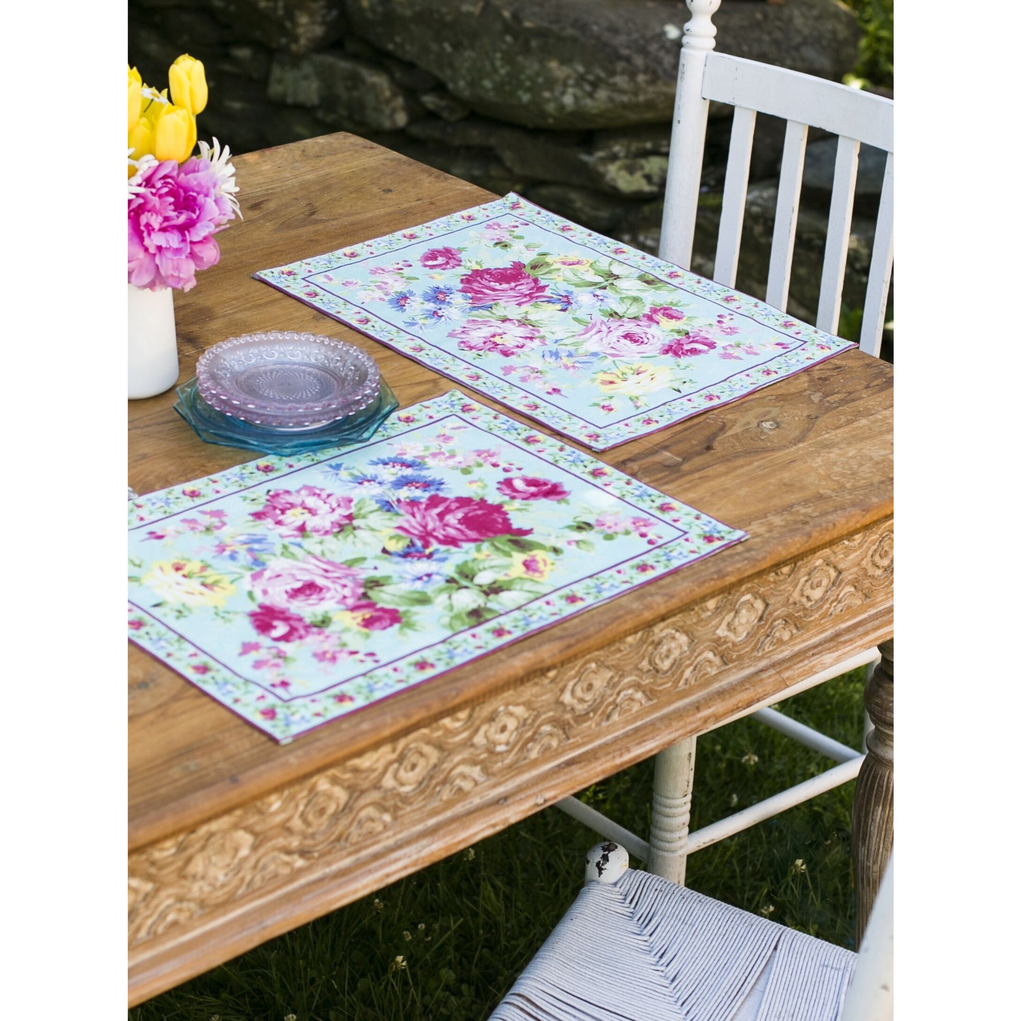 Cottage Rose Placemat Set of 4 - Fab Vila