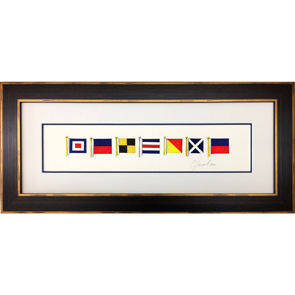 Nautical Signal Flag Framed Art - Fab Vila