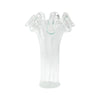 ONDA GLASS CLEAR WITH WHITE LINES SHORT VASE - Fab Vila