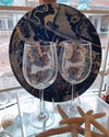 Hand-etched  All Purpose Wine Glass Set - Fab Vila
