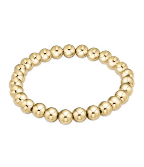 Classic gold 7mm bead bracelet