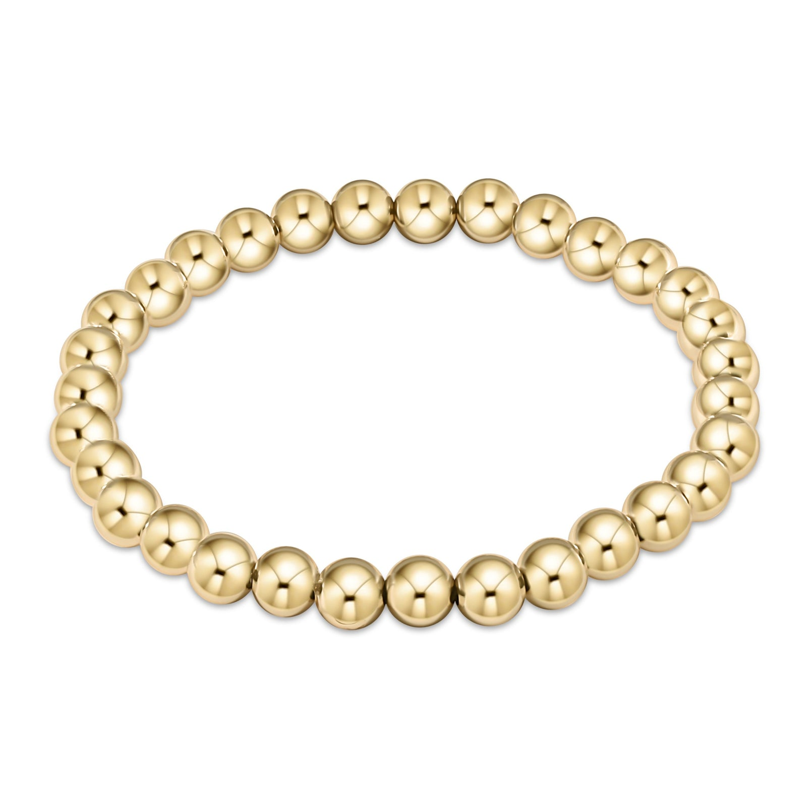 E Newton Classic gold 6mm bead bracelet