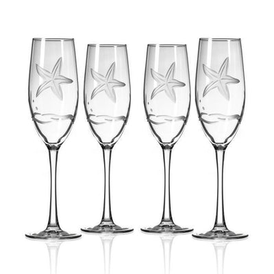 Starfish Champagne Flute  - Set of 4 Glasses - Fab Vila