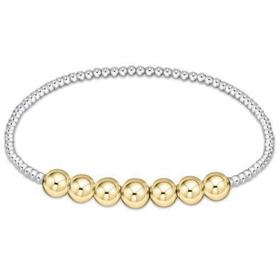 E Newton Classic Beaded Bliss Bracelet - Mixed Metal Collection - Perfect Combination of Elegance and Versatility