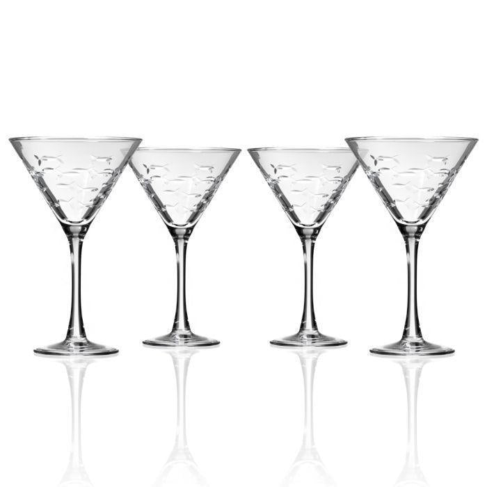 School of Fish Martini  -Set of 4 Glasses - Fab Vila