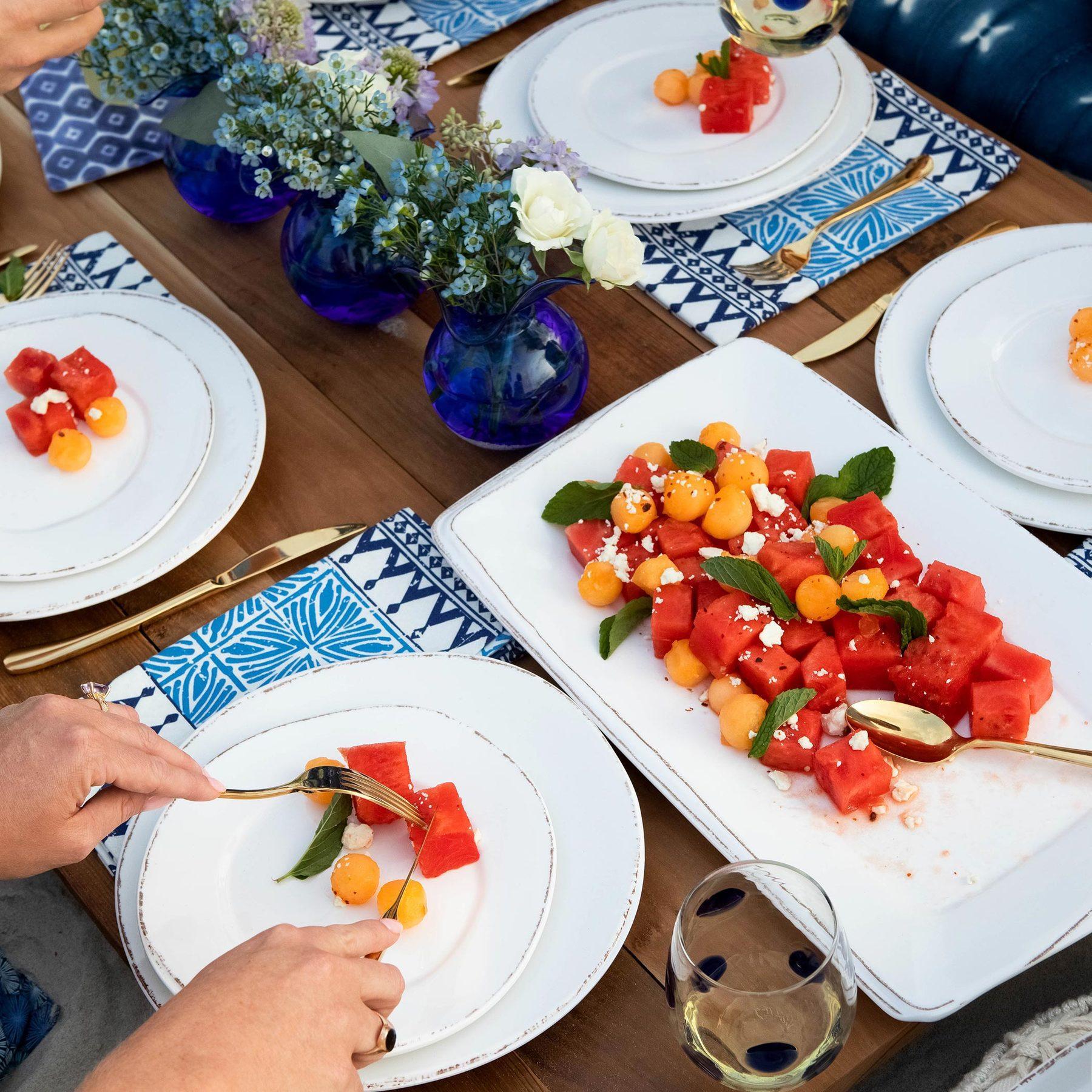 Melamine Lastra white Rectangular Platter