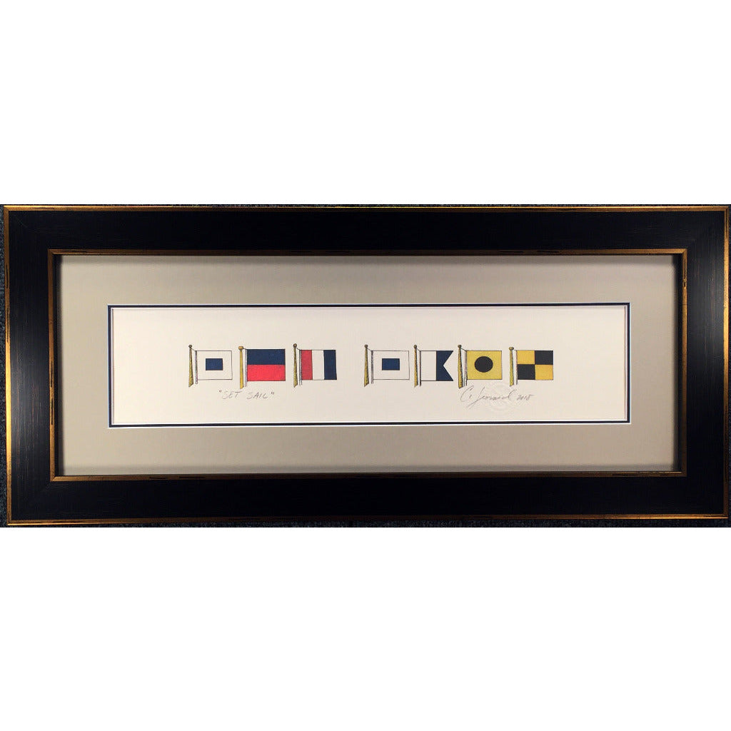 Nautical Signal Flag Framed Art - Fab Vila