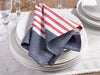 Red White Blue Stripe Napkin Set - Fab Vila